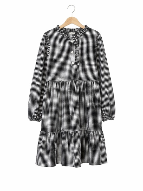 Little English Other - Little English Navy and White Gingham Kids Dress